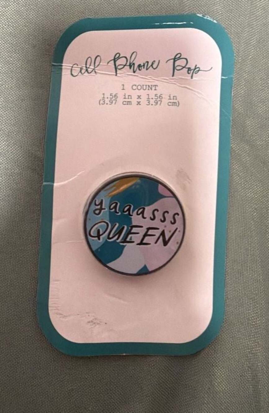 Cell Phone Pop Yaaasss QUEEN Phone Grip and Stand